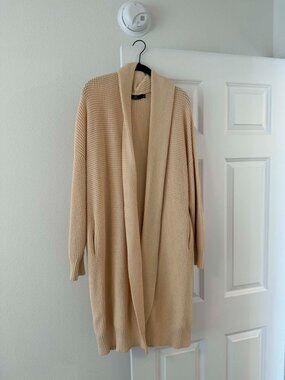 Lillusory Long Cream Knit Cardigan XL